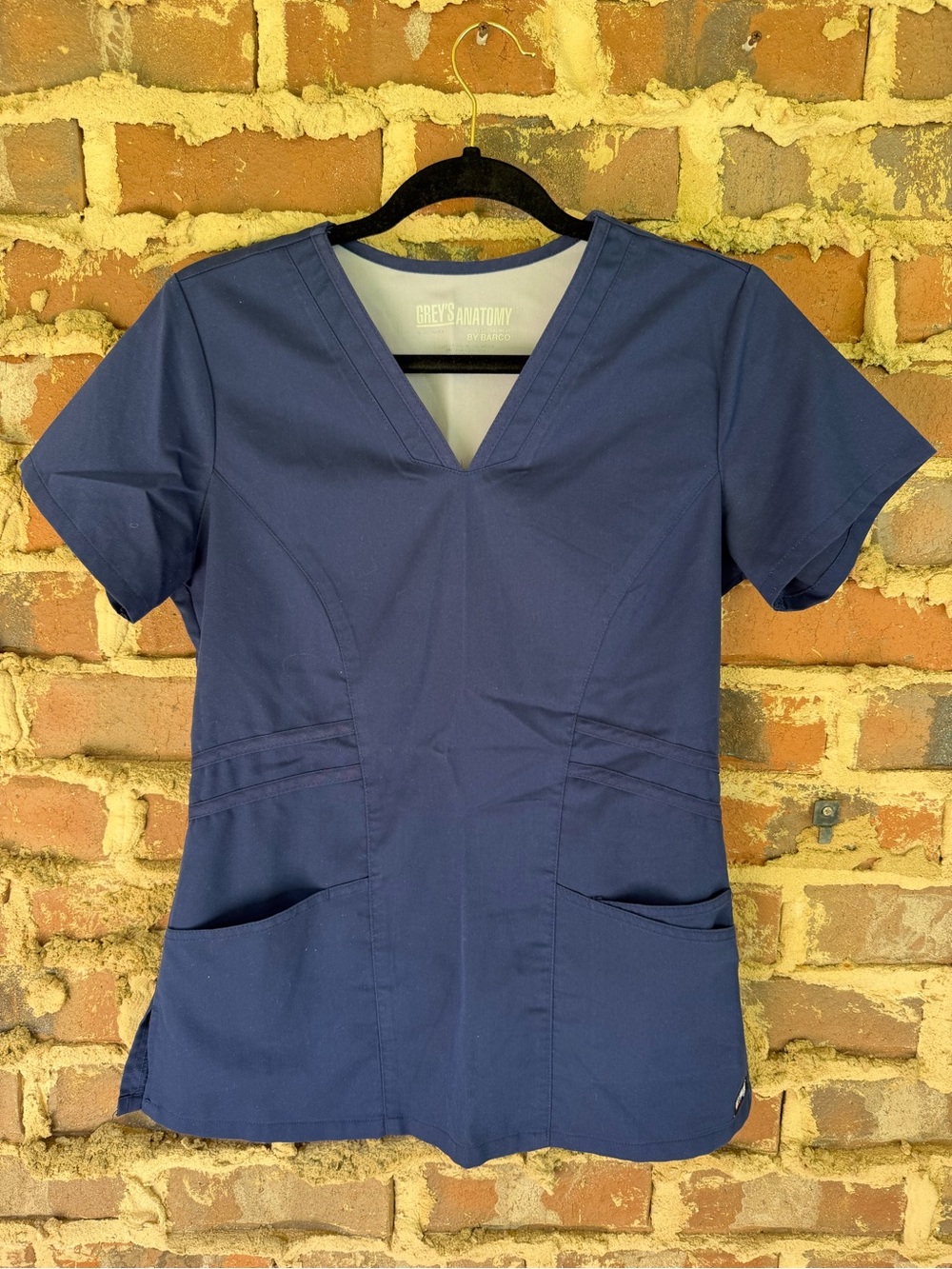 Grey’s Anatomy by Barco Uniforms Navy Scrub Top Style#41452